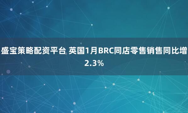 盛宝策略配资平台 英国1月BRC同店零售销售同比增2.3%